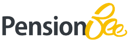 Pension Bee business logo in pink color